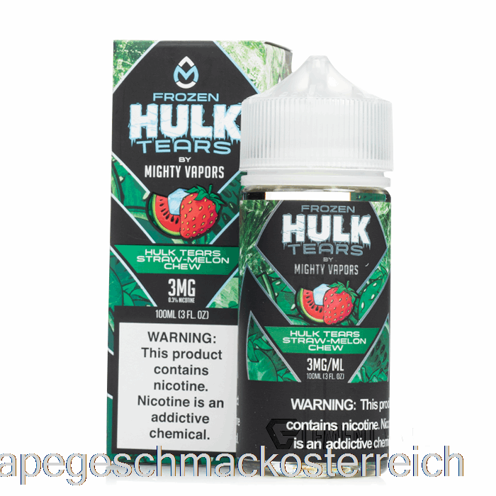 Frozen Hulk Tears Strohmelonen-Kaubonbon – Hulk Tears – 100 Ml, 3 Mg Vape-Geschmack